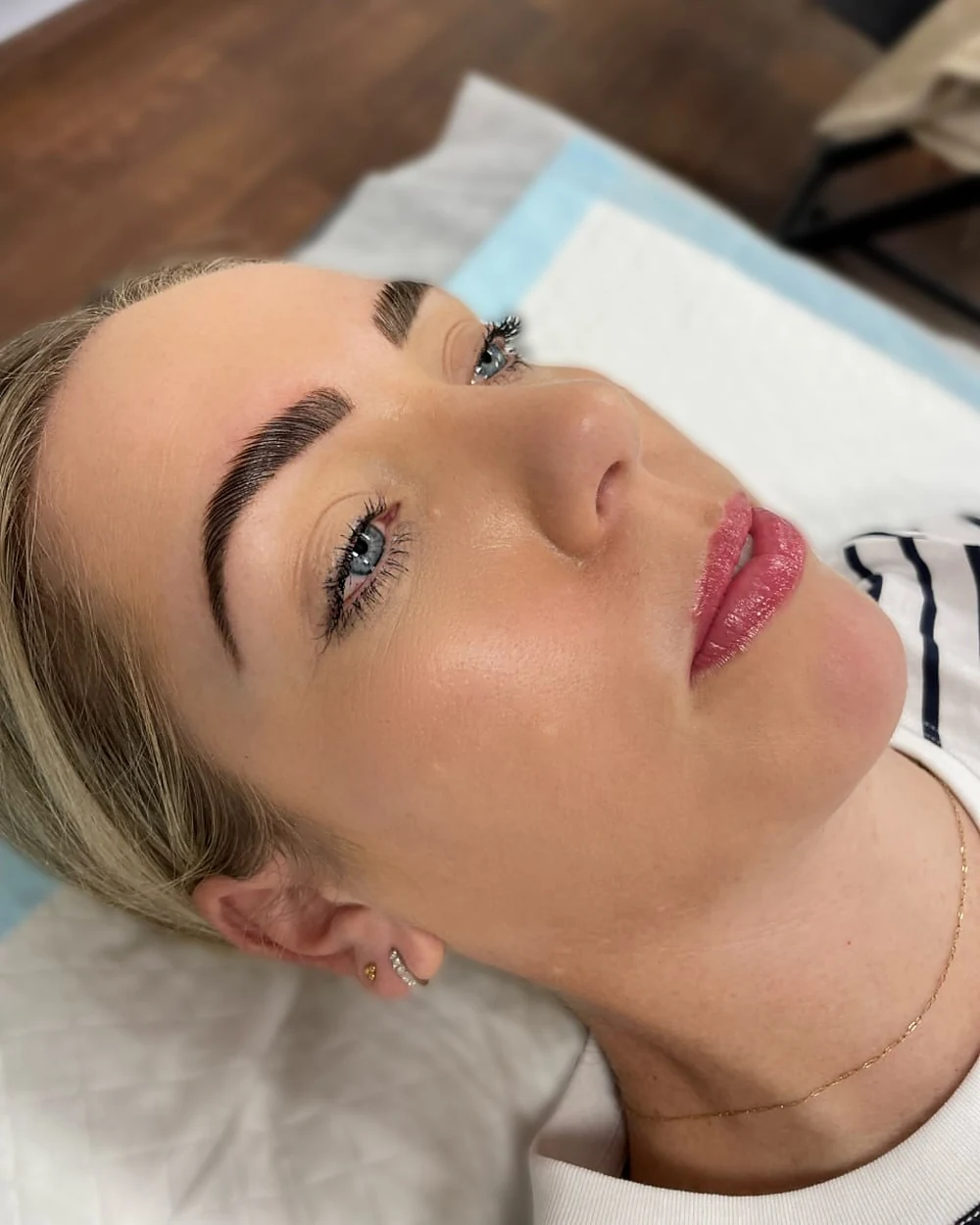 Laminated brows after treatment at HQ Aesthetics in Melville, Perth