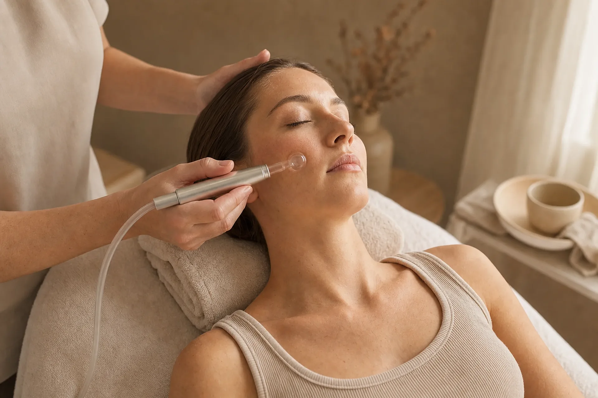 A HydraFacial in progress at HQ Aesthetics in Melville, Perth