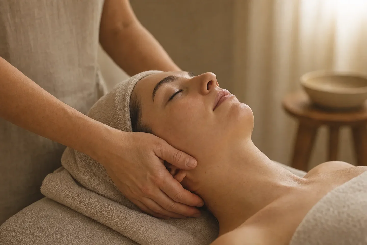 Aftercare being applied following a skin needling treatment